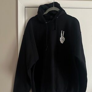 Black Peace Sign Hoodie